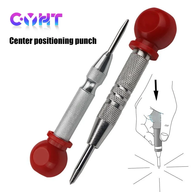 Carbon Steel Automatic Locator No Need To Knock One-click Positioning Carpentry Drilling Fixed Point Tool High Hardness Fitter