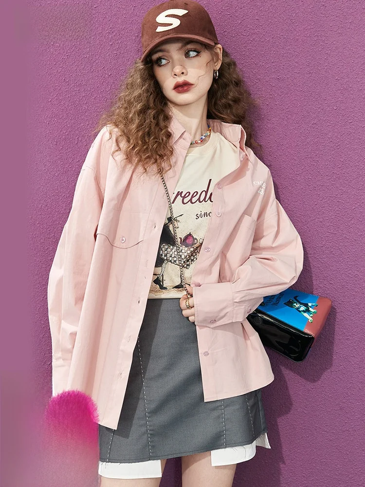 

Elfsa Long Sve irt Women's Casual Sle Cotton Spring Outerwear Sweetheart ket Design Thin Jaet Ele Top