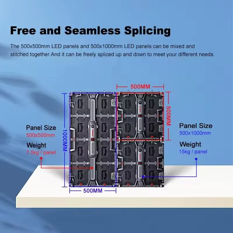 Customizable Waterproof Outdoor Big Size High Resolution P8 P10 mm Hanging Rental Concert Stage Background Wedding