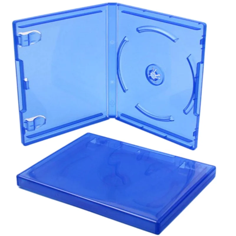 

for PS5 PS4 CD Storage Box Blue Transprent PP Box Game DVD Holder Organizer Package Case Carry Pouch for Sony PS4 PS5 CD DVD