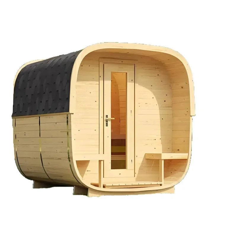 Outdoor cube sauna Cross-border solid wood dry sauna Steam plus Cube sauna room