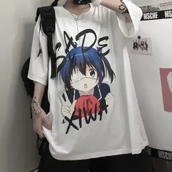 Anime Harajuku kobiet T-shirt nowy koreańska krótka rękaw T-Shirt wersja luźna moda kobieta bluzki 2022 lato Y2k ubrania topy