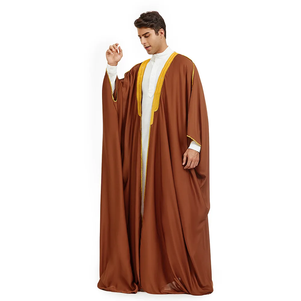 Islamisches akademisches Kleid, muslimische akademische Robe, exquisite bestickte muslimische Abschlussrobe, Bachelor-Kleid für Männer, Jubba Y Thobes