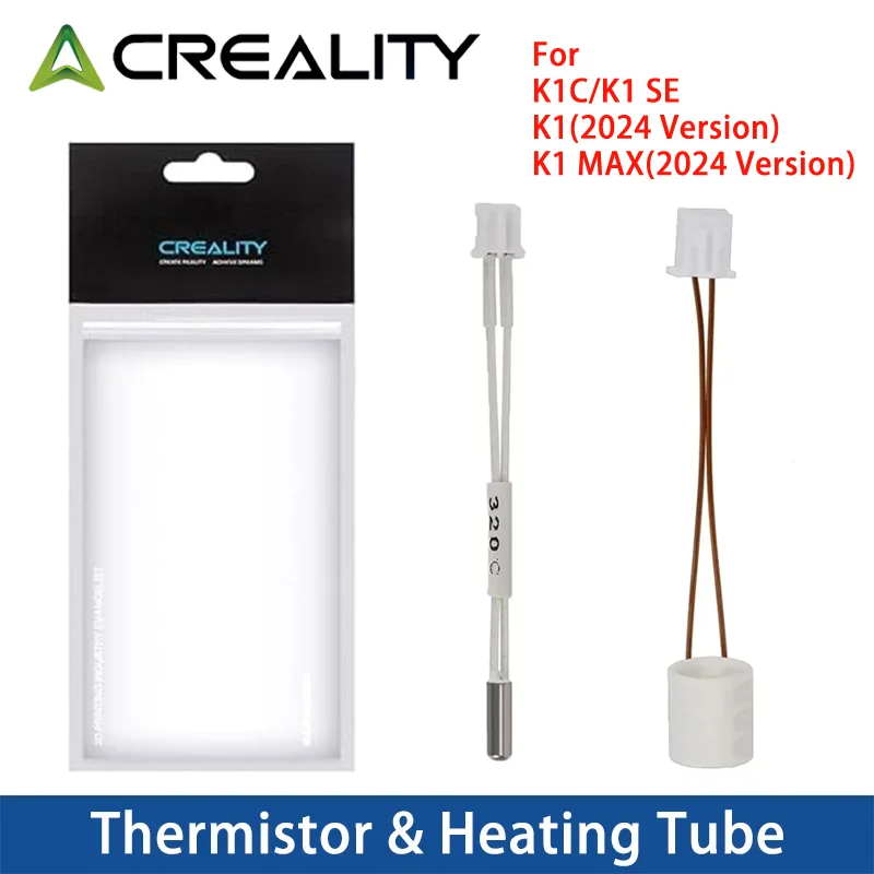Creality K1C Ceramic Heating Tube 320°C Thermistor Temperature Sensor Compatible with Creality K1 SE,K1/K1 MAX(2024 Version)