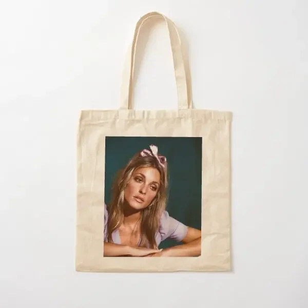 

Sharon Tate Cotton Canvas Bag Ladies Unisex Foldable Grocery Handbag Reusable Travel Casual Shopper Tote Women Designer Printed