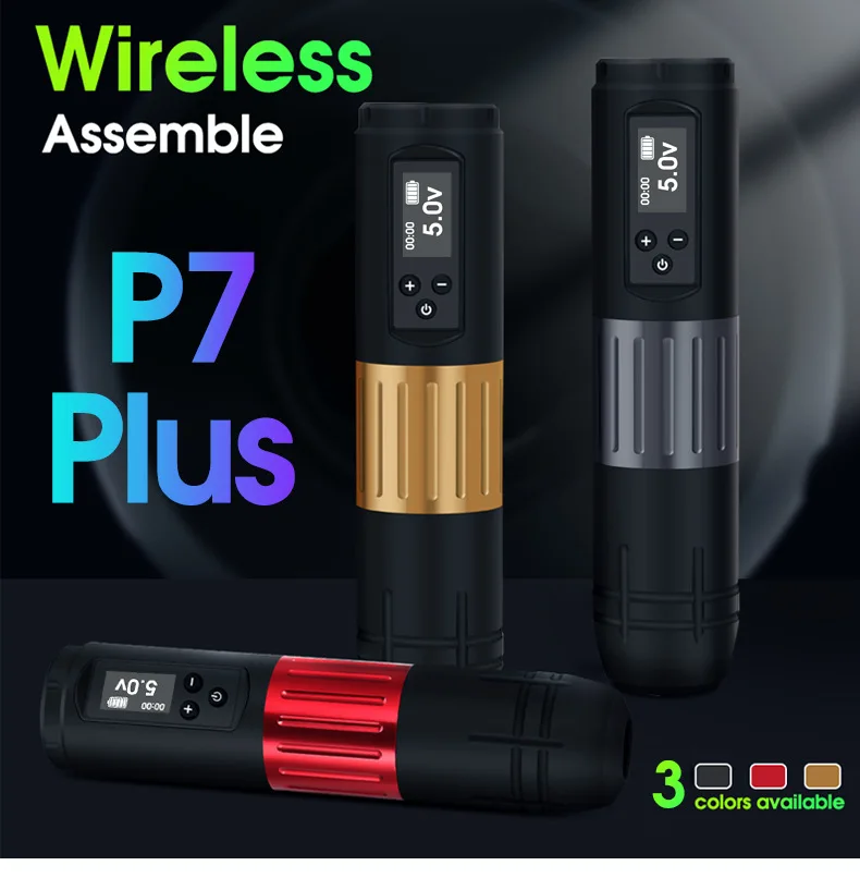 المبتدئين عبر الحدود آلة الوشم شاشة LED عرض بطارية لاسلكية القلم الوشم مجموعة المعدات أداة الوشم إبرة متكاملة