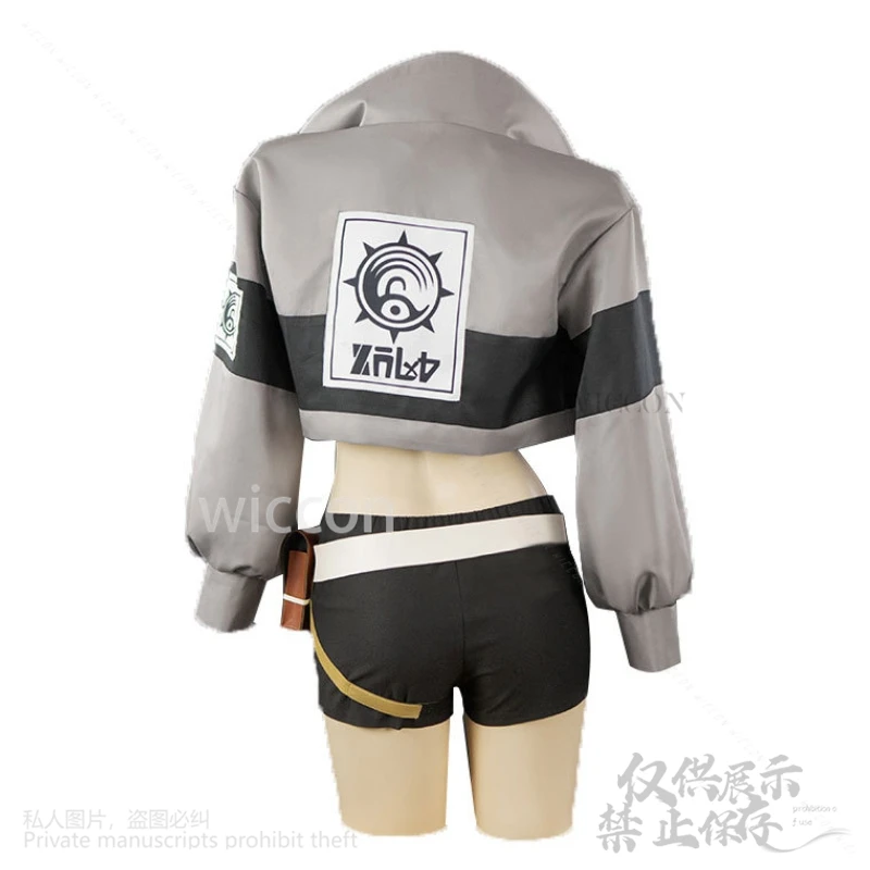Nowy Anime GACHIAKUTA Cosplay Riyo Kostium Punk Modna Krótka Kurtka Szorty Y2K Mundurek Jirai Kei Dziewczęce Peruki Torba Personalizowana
