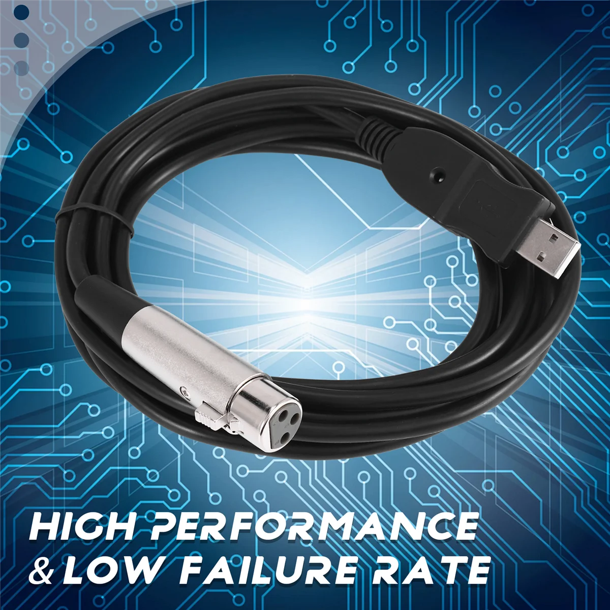 RISEN 3M USB Macho a XLR Hembra Micrófono USB MIC Link Cable Nuevo