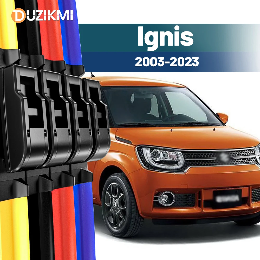 Für Suzuki Ignis 2003-2023 2016 2017 2018 2019 2020 2021 2022 2023 2024 2 stücke Frontscheibe Scheibenwischerblätter Rot Blau