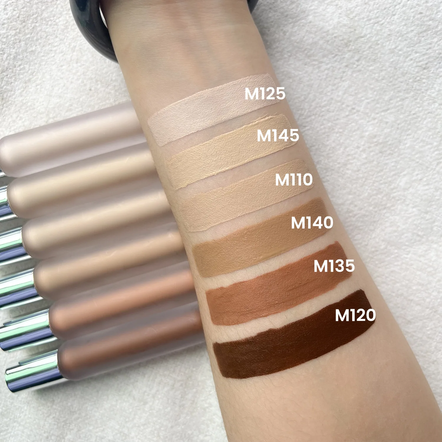 Matte makellose flüssige Concealer wasserdichte hohe Abdeckung Private Label Make-up Basis Foundation Concealer Gesicht Kosmetik 5 stücke