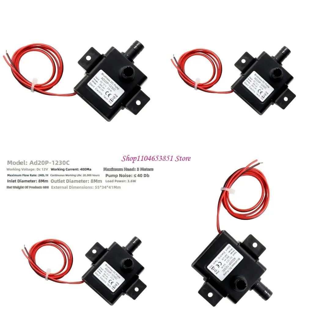 Brushless Motor Pump For PC Water Cooling Systems Silents Efficient Design High Flows Rate