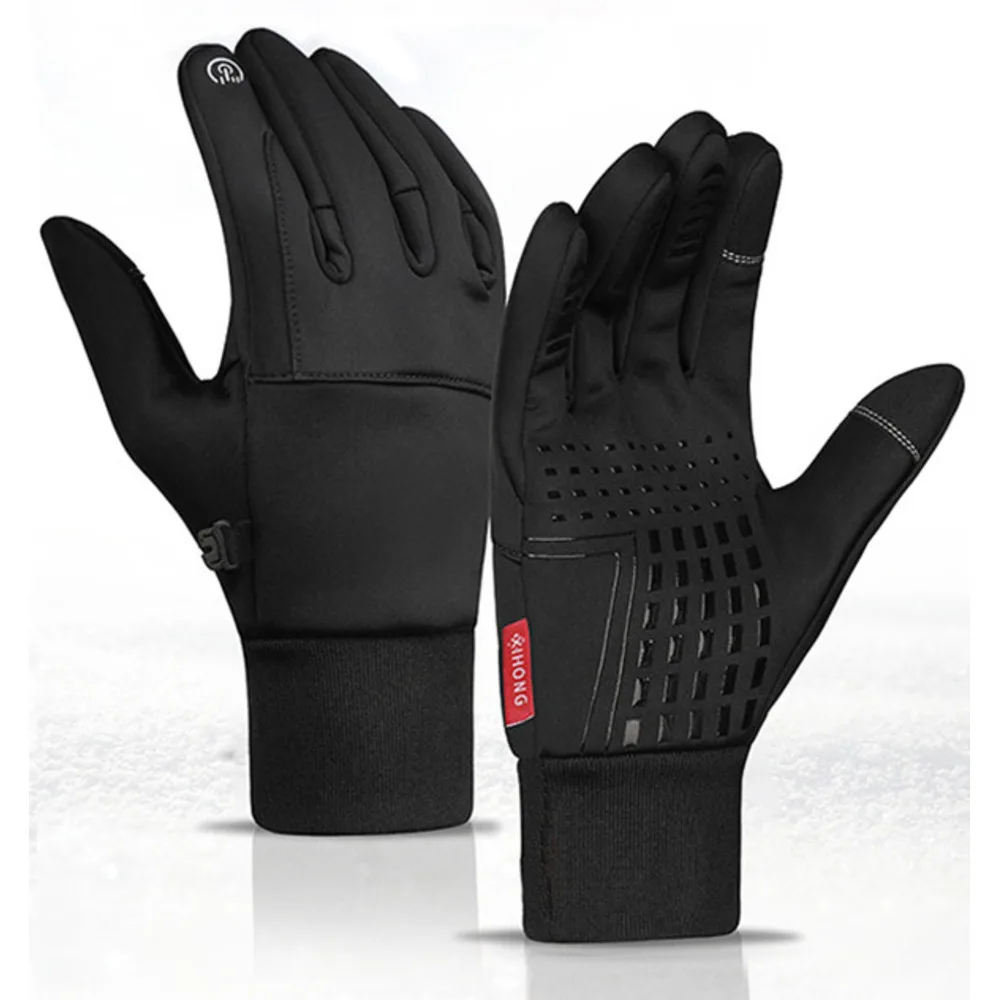 Guanti invernali da uomo per ciclismo all'aperto 2024, antivento, impermeabili, caldi con touchscreen in velluto_voghion.com