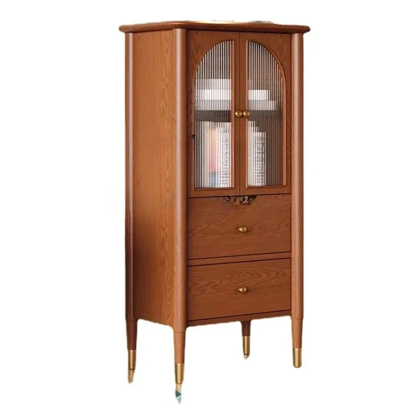 

Solid Wood TV Storage American Living Room Low Cabinet Locker Narrow Cabinet