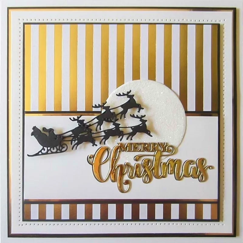 MERRY Christmas Dies Cut Word Metal Cutting   Stamps   Craft  Scrapbooking