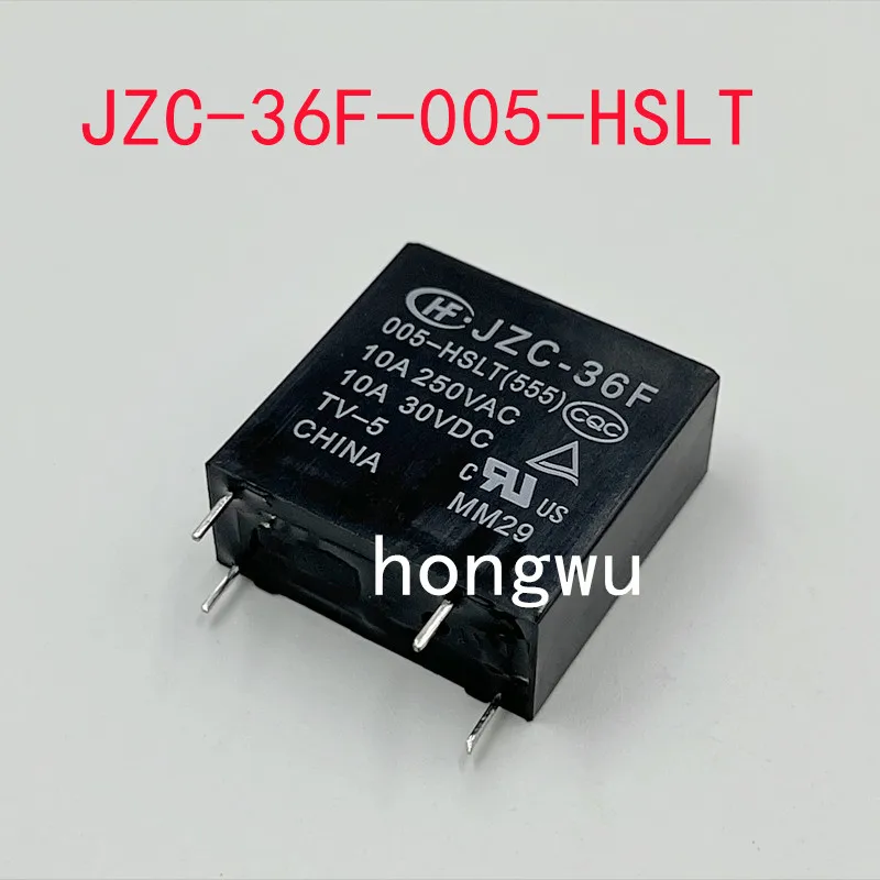 

100% Original New 1PCS/ JZC-36F-005-HSLT(555) DC5V relay 10A 4pins