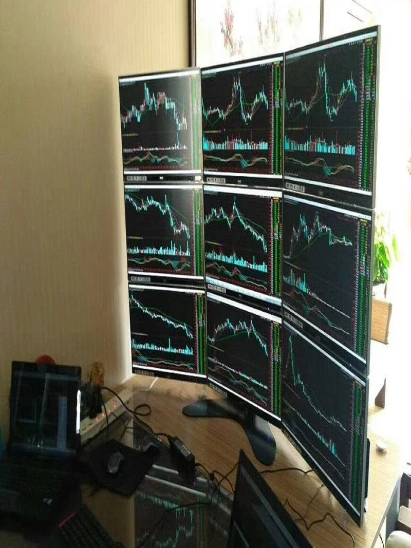 Desktop computer monitor nine-screen bracket LCD screen multi-screen base monitoring futures 9 display screen hangers