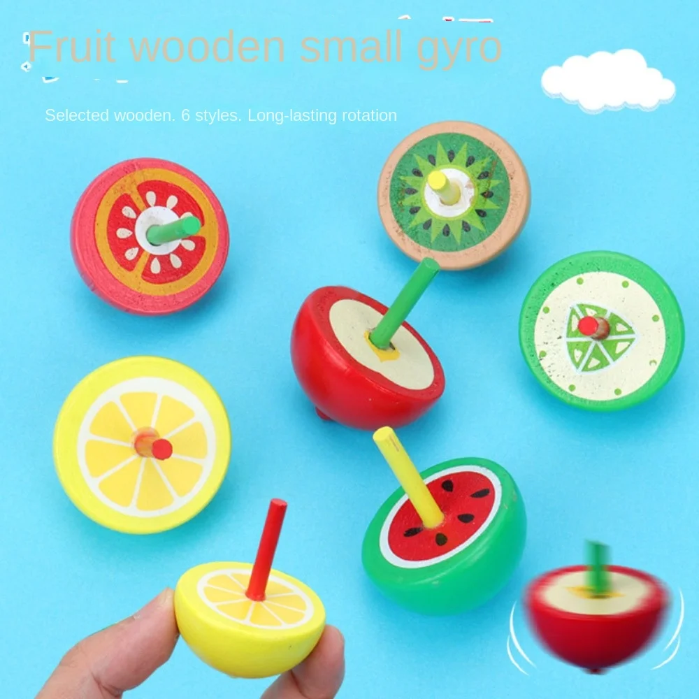 5/10Pcs Wooden Fruit Spinning Top Toys for Kids Birthday Party Wedding Guest Gifts Christmas Carnival Party Favor Package Reward