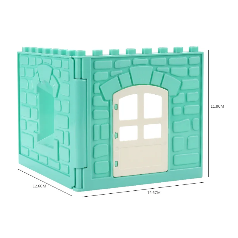 Big Building Blocks Accessory Houses Walls Parts Window Door Compatible Large Bricks Assemble Boy Girls Kids Toys Children Gift