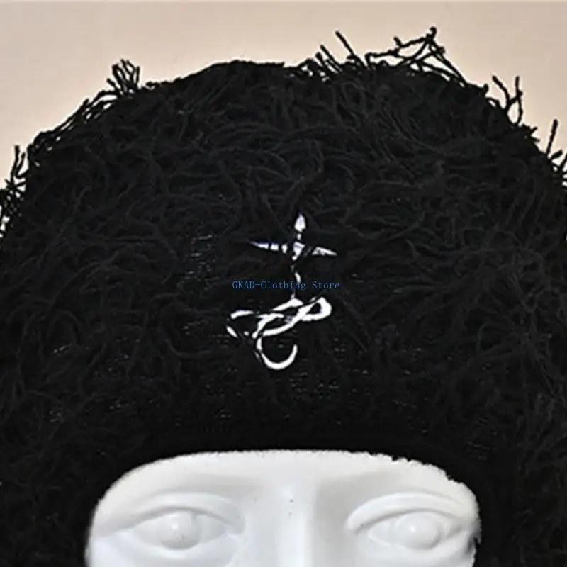 N0PE สำหรับผู้ใหญ่ Balaclava Outdoor Windproof Windproop Hole Exposed Neck Hat ป้องกันหมวกสำหรับผู้หญิง