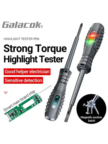 Multifunctional Electrician Test Screwdriver AC Non-contact Induction Test Pen Voltage Tester 70-600V Red Green Induction Lights