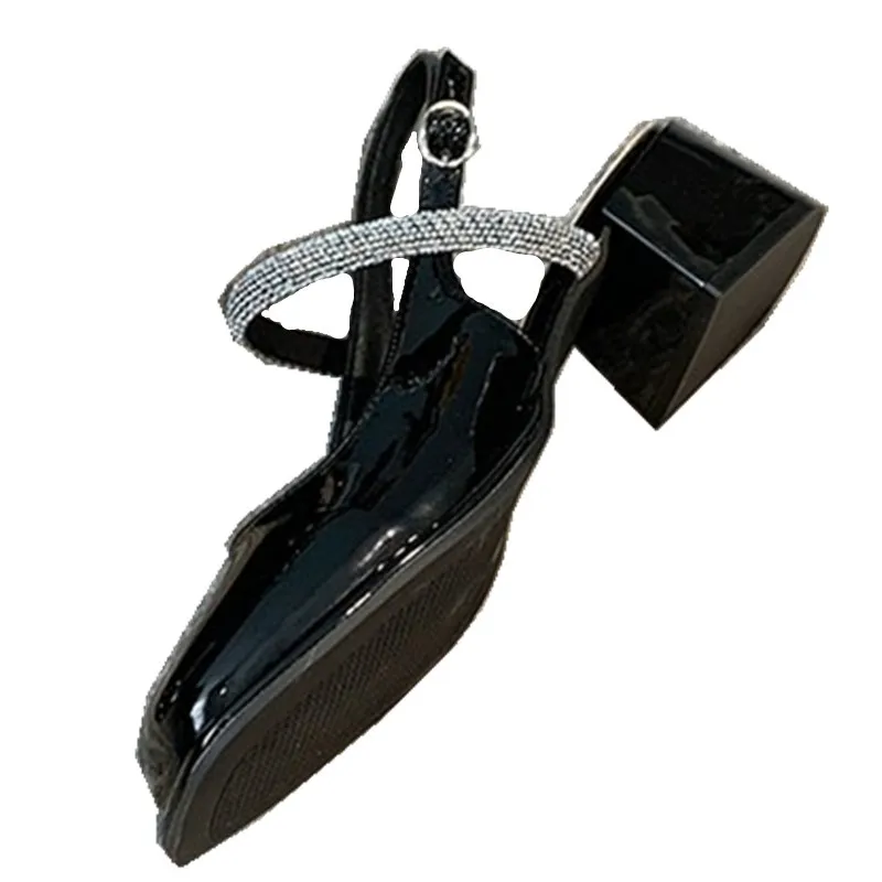 NEW Baotou Shoes 2024 Casual Heels Sandals Ladies Square Toe Pumps Latest Comfortable Lolita Summer Fashion Sexy Pumps Female