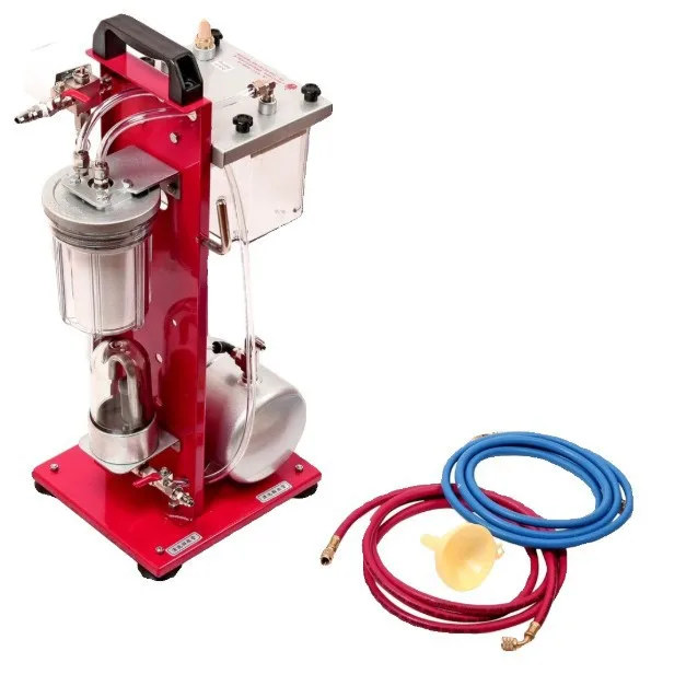 Air conditioning systems, flushing units Automotive air conditioning, circulation systems Pneumatic cleaning tools