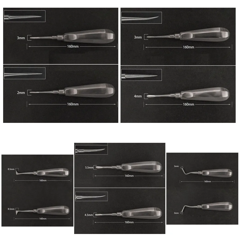 Zestaw wind dentystycznych 10 szt. Wykonany w Pakistanie kleszcze do ekstrakcji zęba do ekstrakcji zębów ze stali nierdzewnej z zakrzywionym