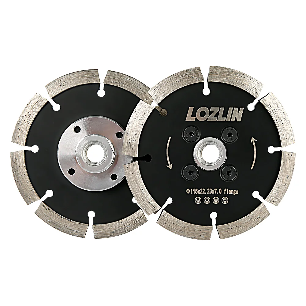 LOZLIN Tuck Point Diamond Saw Blade 7mm Thickness Segment Diamond Cutting Disc 115mm Grinding Disc for Concrete Stone Cutter