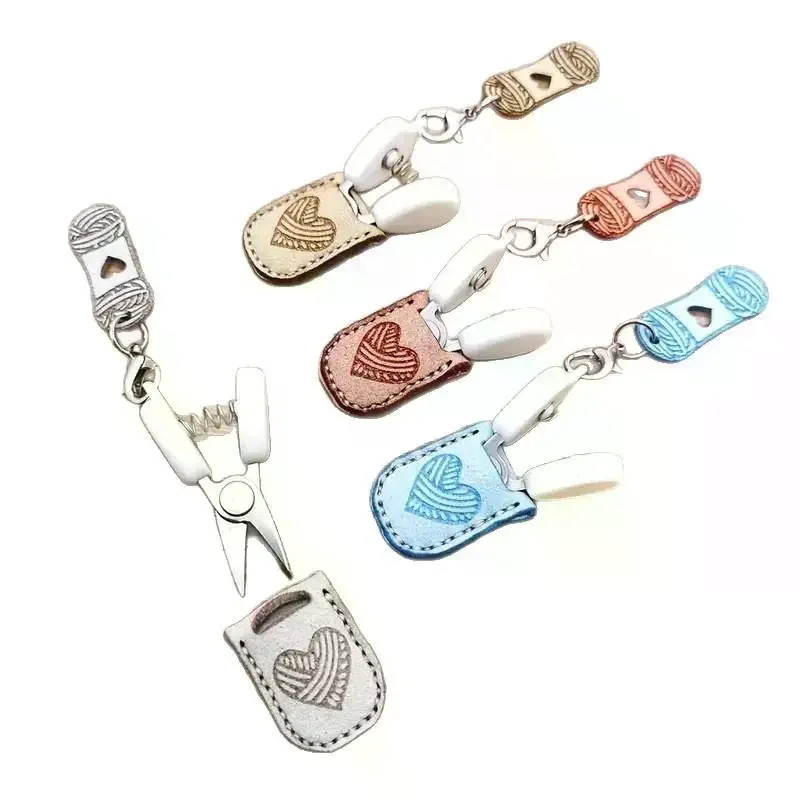 1 pçs metal ponta reta costura bordado tesoura arte criativa mini tesoura com capa protetora decoração diy