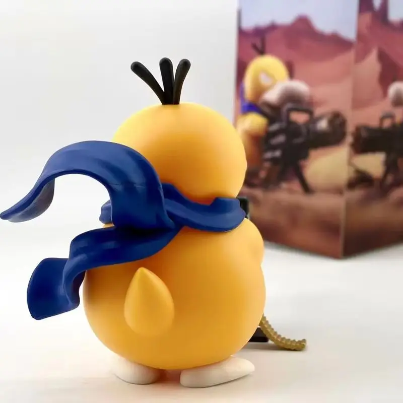InStockAnime Gatling Psyduck Modelo de carro de bebê jogar pato amarelo modelo artesanal animal de estimação PokeMoen ornamento brinquedos infantis presente namorado