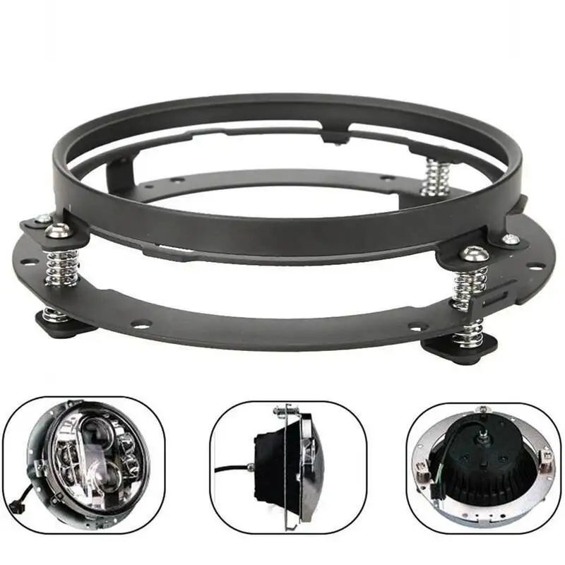 7 Inch Round LED Headlight Mounting Ring For Car Jeep Wrangler JK Suzuki Samurai For Harley Motorcycle 7