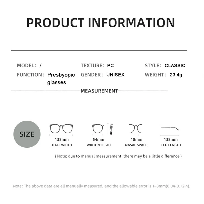 Men Business Reading Glasses Frame for Reader Mens Presbyopia Optical Eyeglasses Classic Hyperopia Spectacles Diopter 0 to +6.0 image 6