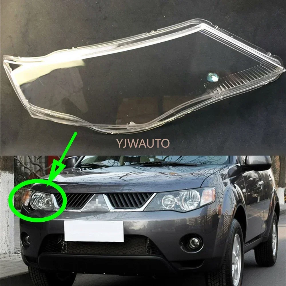 

Для Mitsubishi Outlander EX 2007 2008 2009, крышка фары, автомобильная фара, линза, стекло, замена переднего абажура, авто корпус