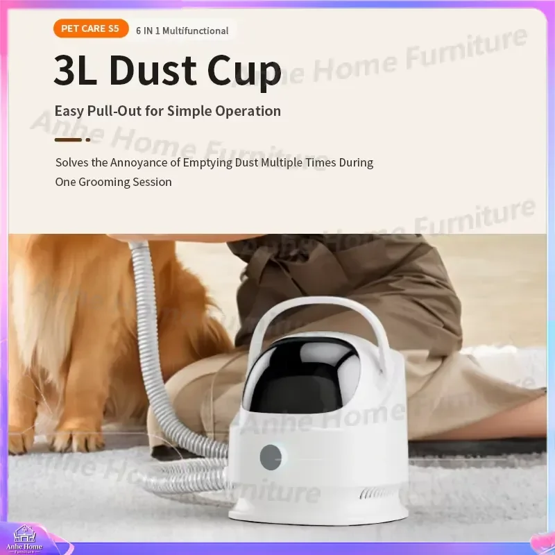 Automatic Pet Grooming Vacuum Kit Dog Cat Hair Trimmer Brush Suction Clipper Low Noise Shedding Removal Tool for