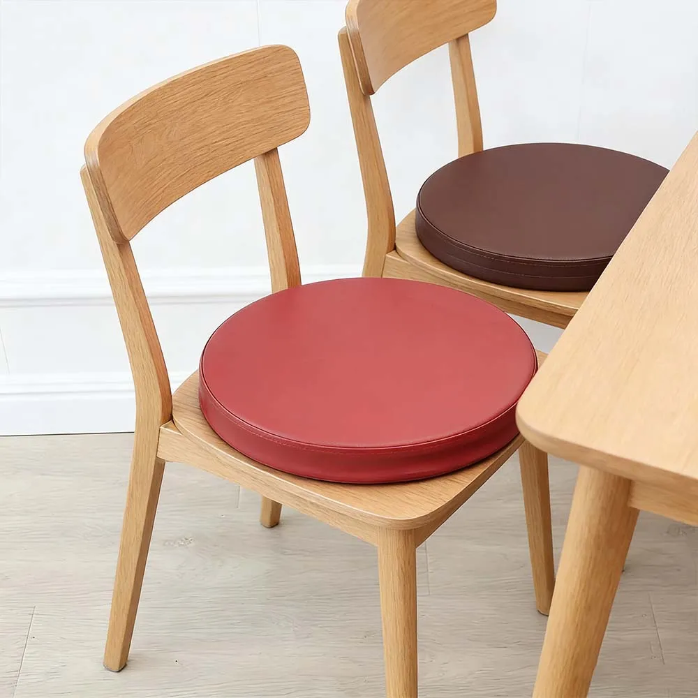 

1PC Leather Round Cushion Practical Japanese Style Soft Thicken Upholstered Cushion Waterproof Meditation Window Pillow Balcony