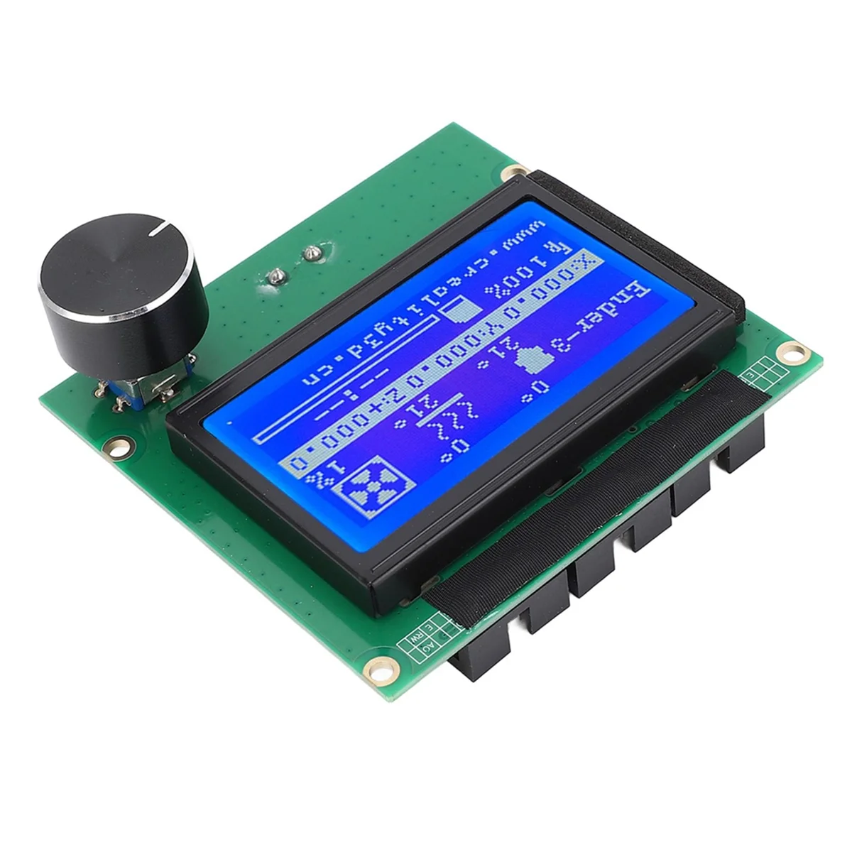 شاشة عرض ملحقات الطابعة ثلاثية الأبعاد شاشة عرض LCD للطابعة ثلاثية الأبعاد مع لوحة تحكم، 12864 شاشة زرقاء لـ Ender 3، 3s، 3X، 3 P