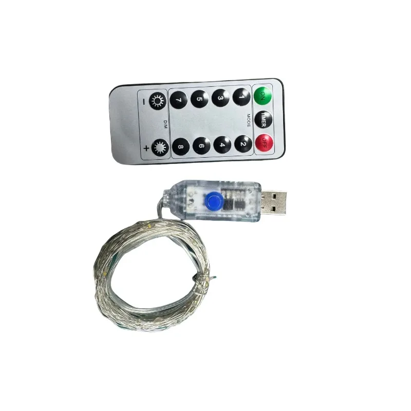 新年クリスマスデコレーションホリデーフェアリーランプ銅線USB LED屋内ホームデコレーションウォームホワイトRGBストリングリモコン付き