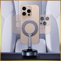 Magnetic Car Phone Mount Foldable Vacuum Suction Cup Cell Phone Holder 360 Degree Rotation Phone Bracket Car Accessories