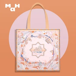 MAH 2022 New Canvas One-shoulder Tote Bag Women's Sense of Luxury Original Niche Design Class Commuter Tote Bag