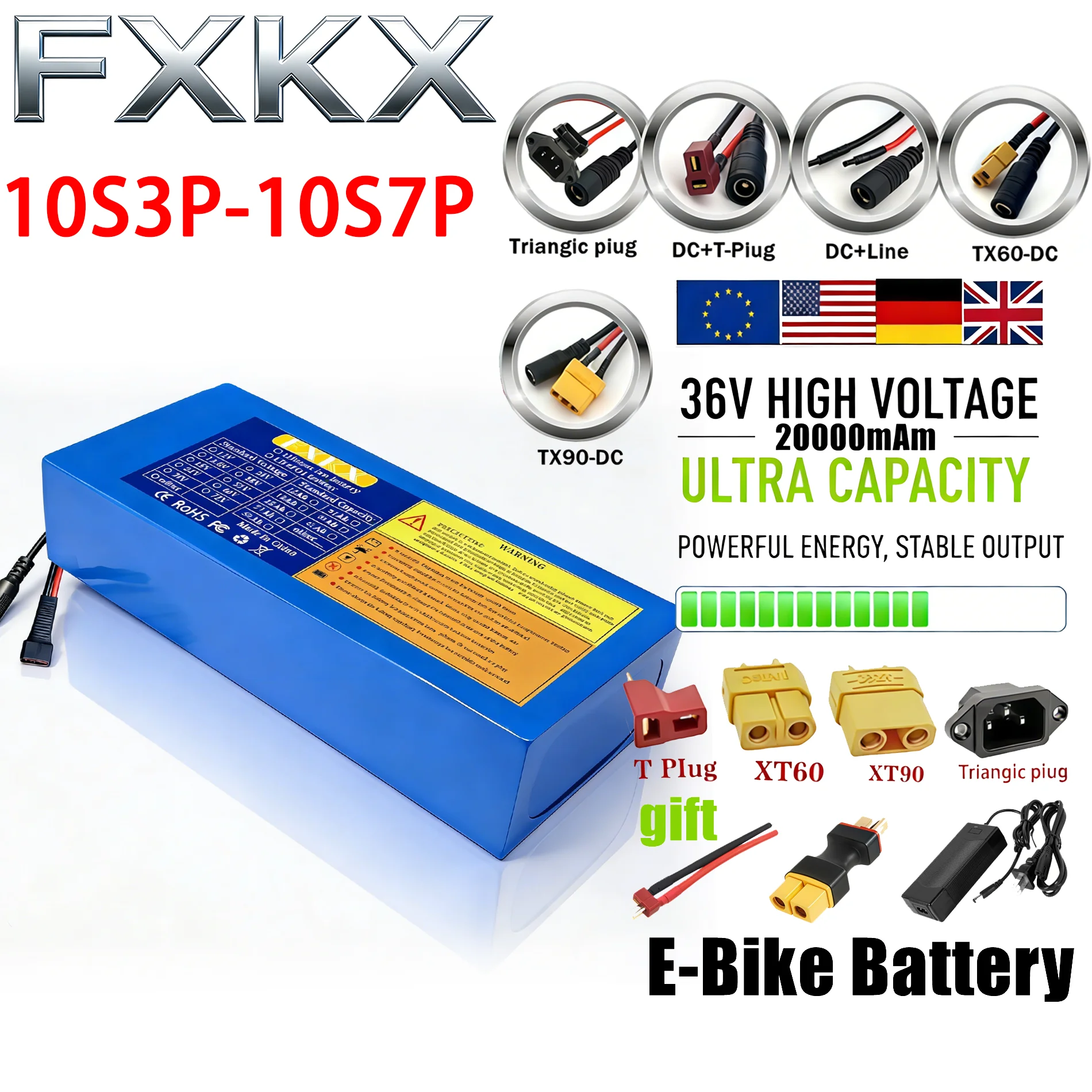 Brand New 36V 15Ah 25Ah 18650 10S3P 10S5P Lithium Battery With BMS 500-1000W For 36V E-Scooter Li-ion Battery Pack