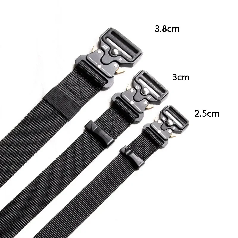 

3.8cm 3cm 2.5cm Canvas Tactical Belt for Male and Female Trend Fashion Hip Hop Punk Y2k Girdle Outdoor Sports Youth Waistband