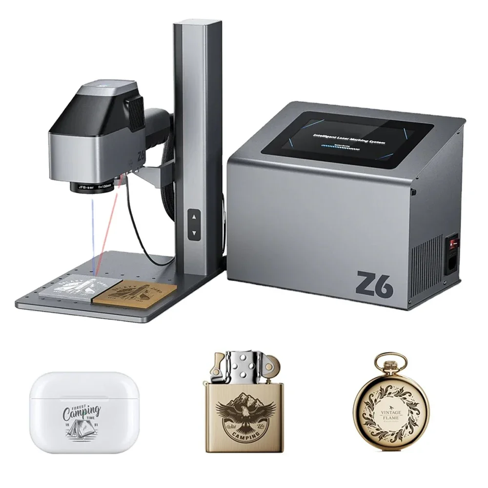 WAINLUX Z6 Make Customizing Fiber Laser Dual Laser System Portable Design 20W Desktop Mini Laser Metal Engraving Machine