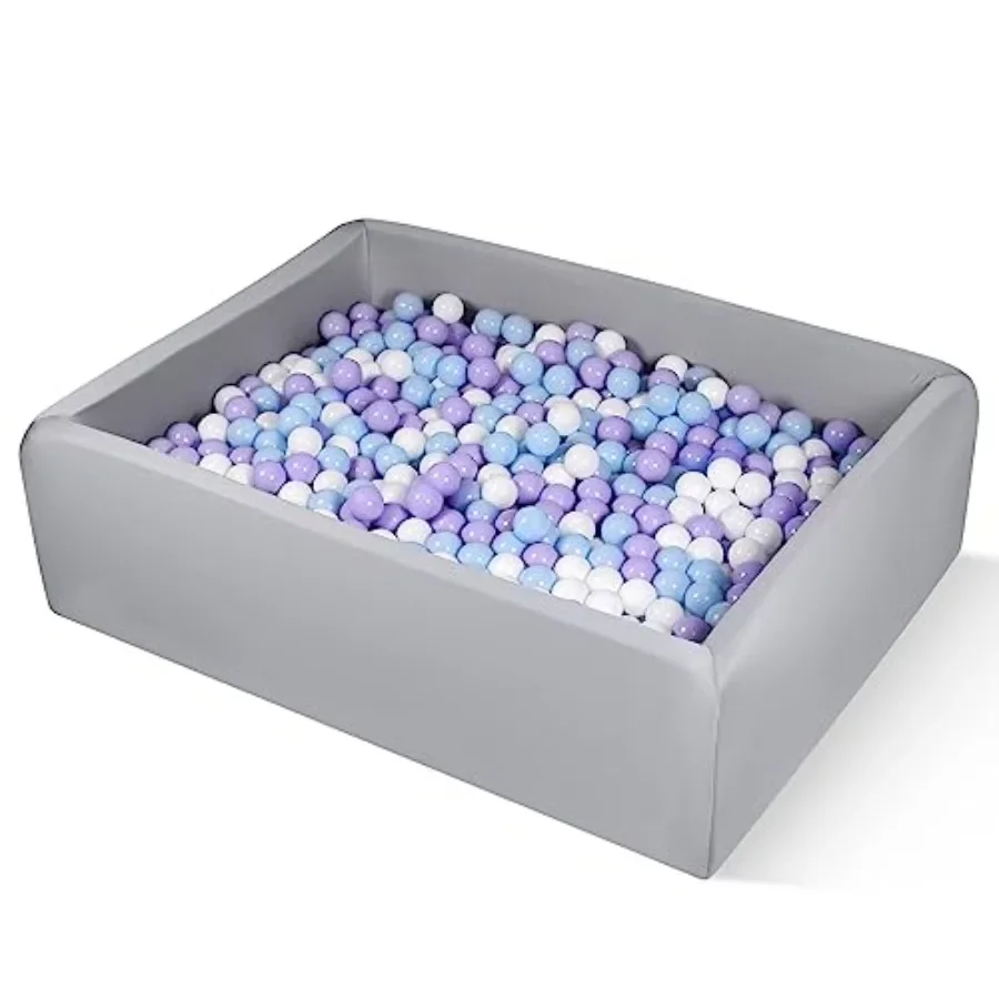 

Foam Ball Pit for Toddlers, 47 Inch Rectangle Ball Pool, Soft Ball Pit Large Size, Ideal Gift for Indoor and Outdoor Game Balls