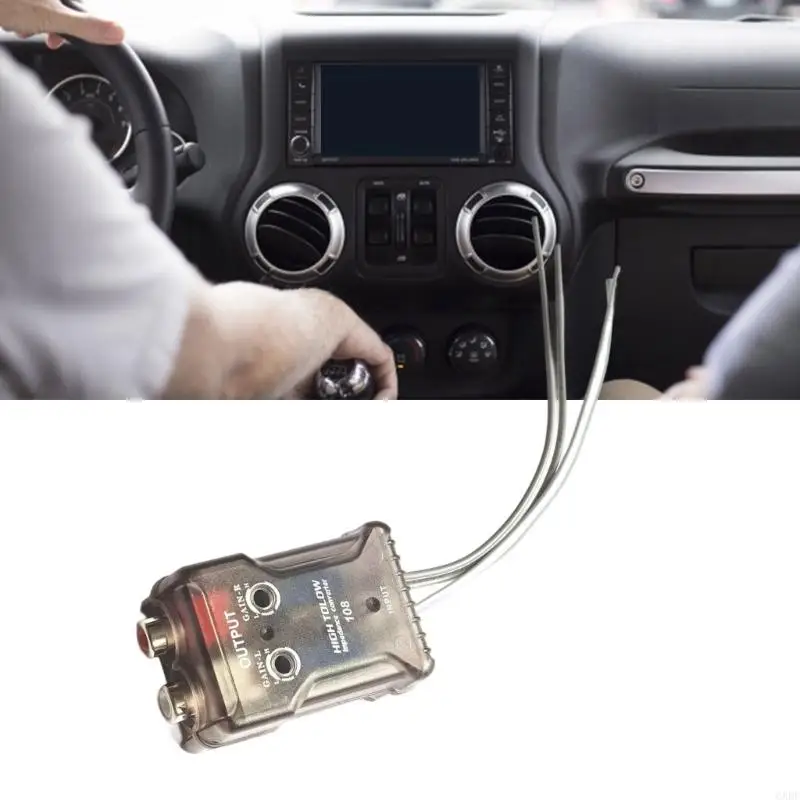 6XDF Automotive Line Output Converter with Auto Sensing Relays Hight to Low Converte for Seamless Subwoofer System Upgrades