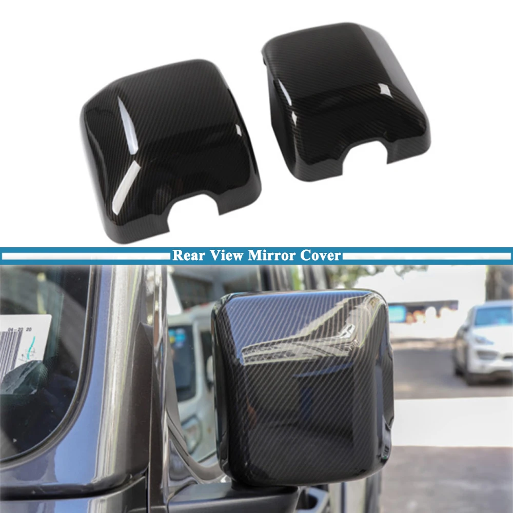 

Rearview Mirror Cover Guards Trim Frame With Light Hole for Jeep Wrangler JL JT Gladiator 2018-2025 4xe Car Exterior Accessories