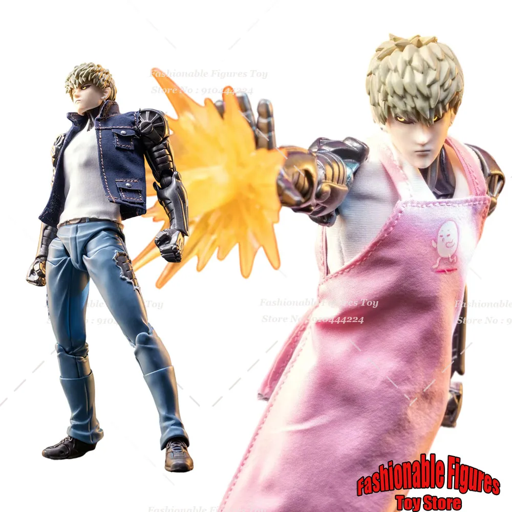 1/12 الرجال الجندي أنيمي دمية جينوس المئزر الوردي سترة الدنيم مجموعة ملابس ملحقة لجسم نموذج مجسم مقاس 6 بوصة #1