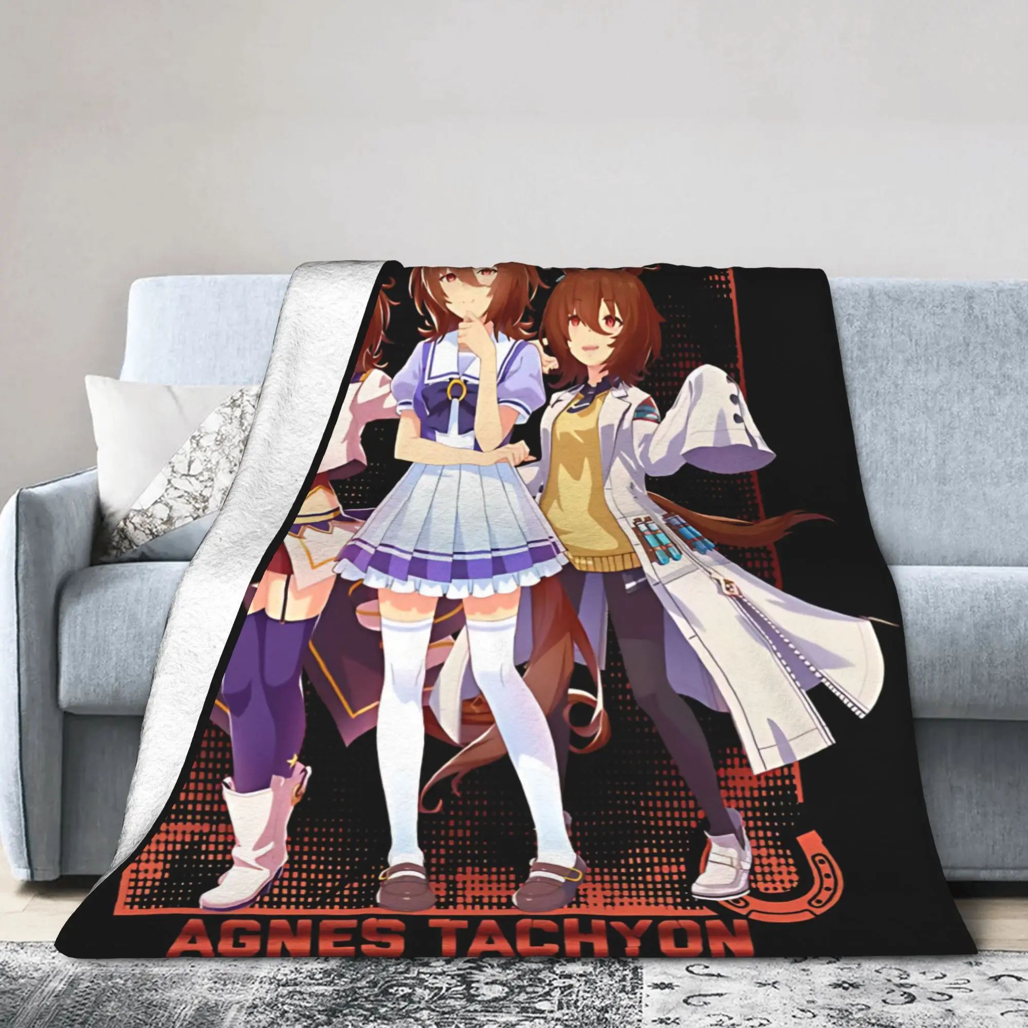 Agnes Tachyon Uma Musume Blankets  Fuzzy Funny Soft Throw Blankets for Home All Season