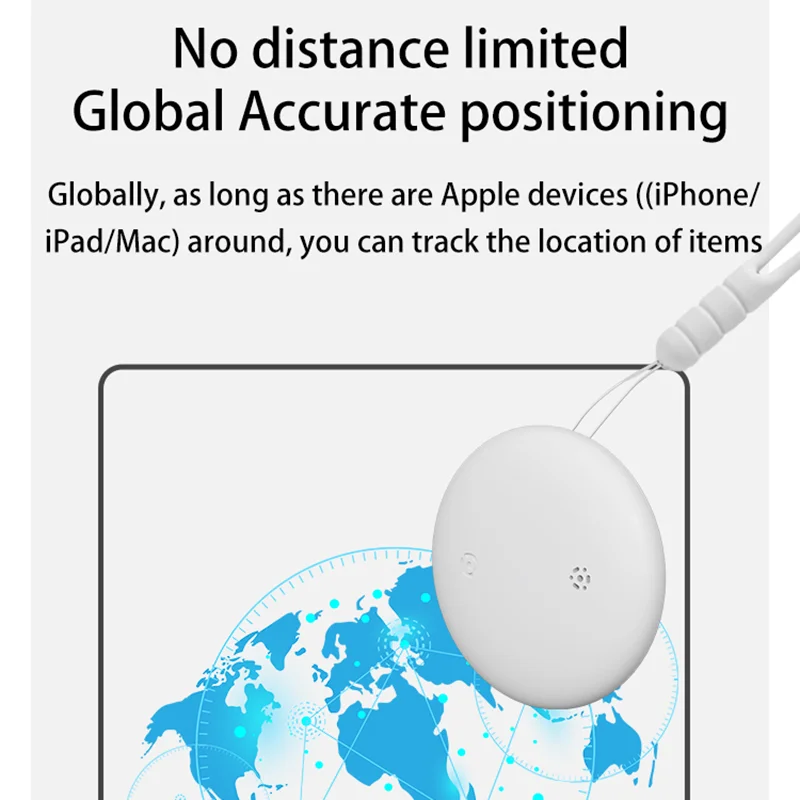 4pcs With Cover One Year Long Standby Button Battery Intelligent Anti-Theft and Anti Loss Mini GPS For IOS IPhone FInd My App