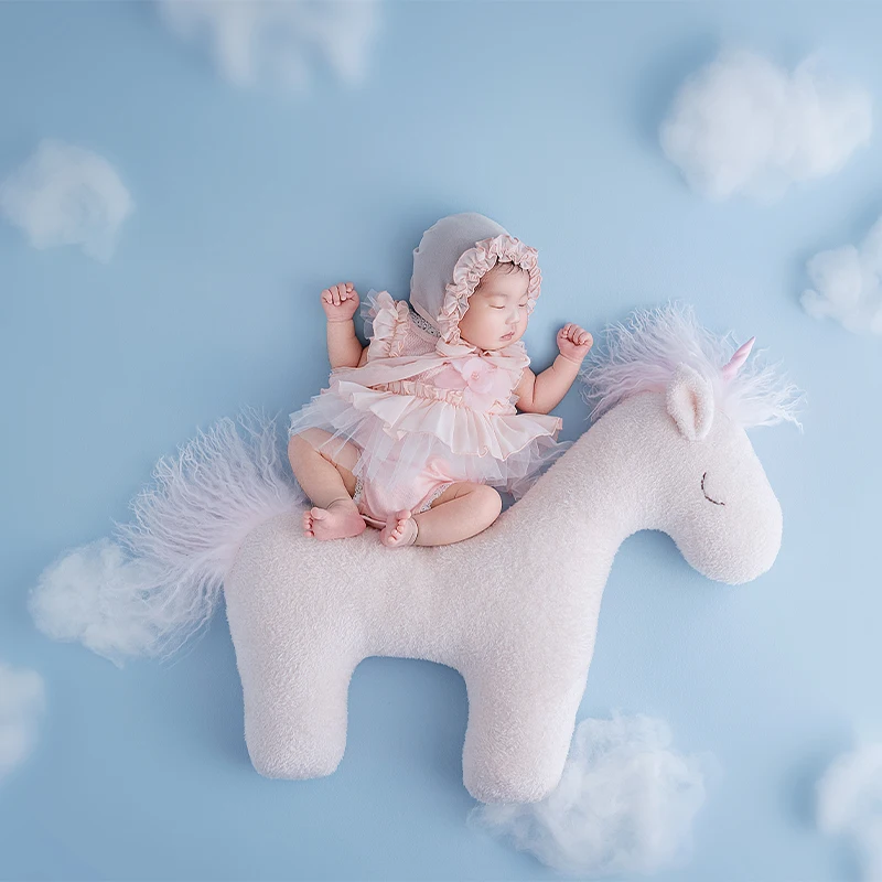 الوليد التصوير الدعائم الإبداعية يونيكورن تشكل دمية التقطت الصور وتتسابق طفلة ازياء استوديو صور اطلاق النار الملحقات #4