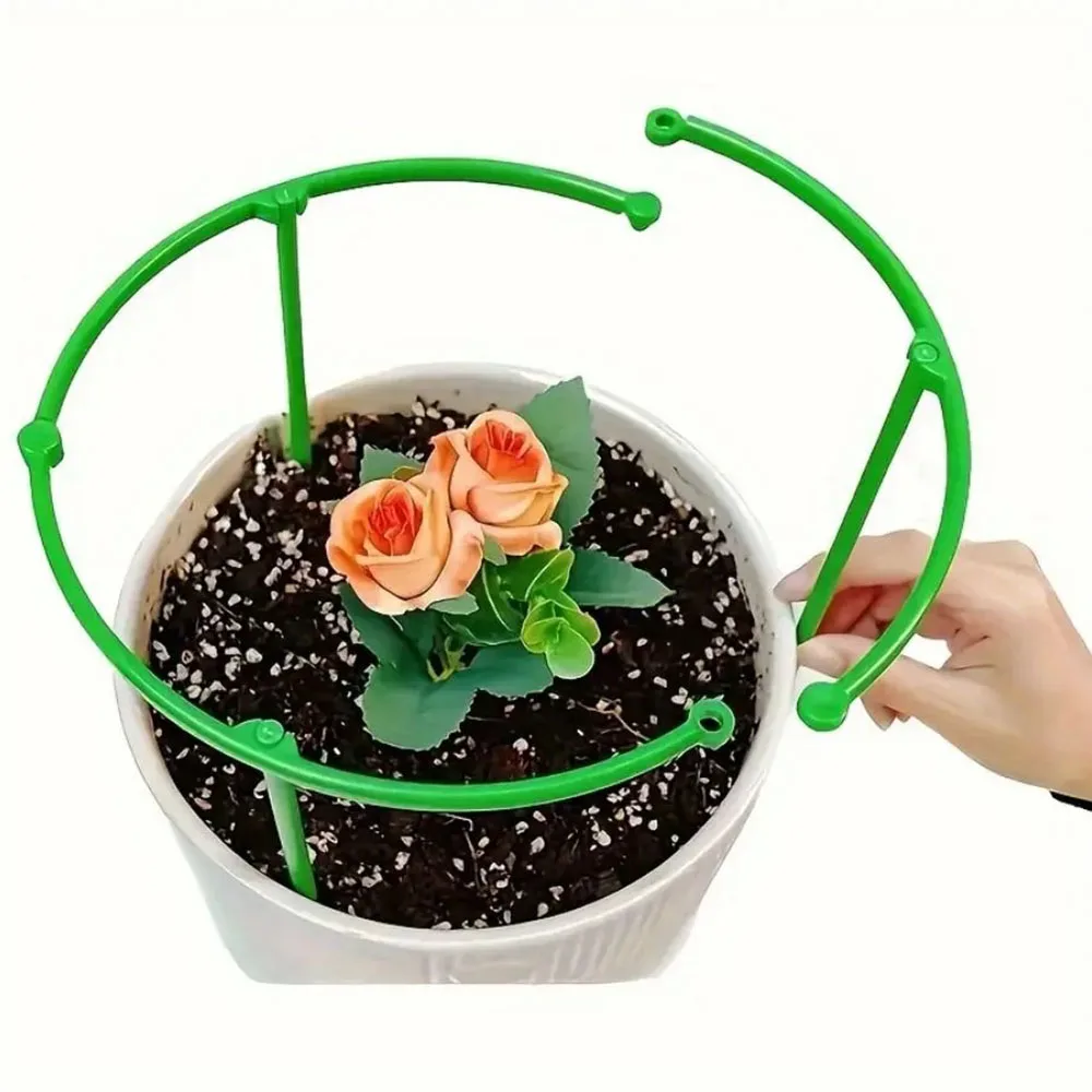 Soporte de planta semicircular de plástico con varilla para bonsái - imagen 2